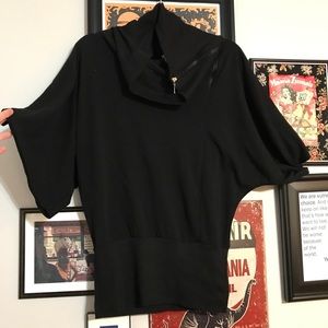 ✨Black Asymmetrical Zip Sweater Tunic